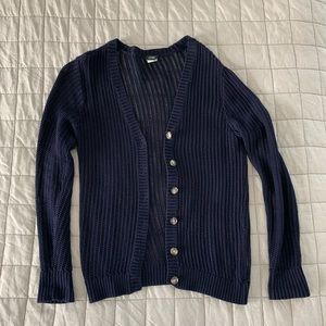J.Crew Navy Cotton Cardigan